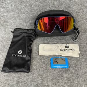 Rockbros Polarized Sunglasses Cycling Eye Protection Gear Men's Blue Lightweight